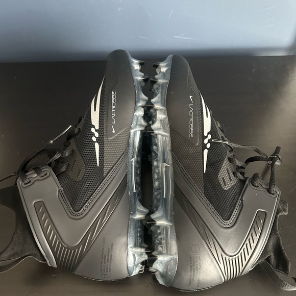 Nike Alpha Huarache 8 Elite LAX Black Lacrosse Cleats CW4447-001 Men's Size 10 - Picture 5 of 8